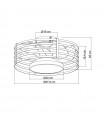 Ventilador Xaloc DC 22W 2180Lm Negro/Blanco CCT