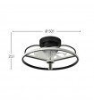 Ventilador Bora DC 60W 5100Lm 8 Aspas Negro CCT