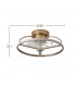 Ventilador Bora DC 60W 5100Lm 8 Aspas Dorado CCT