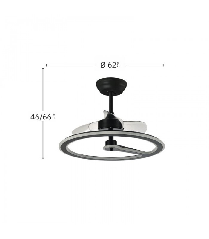 Ventilador Chom Negro DC 110W 9350Lm 3 Aspas CCT