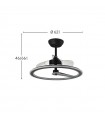 Ventilador Chom Negro DC 110W 9350Lm 3 Aspas CCT
