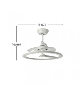Ventilador Chom Blanco DC 110W 9350Lm 3 Aspas CCT