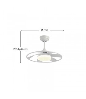 Ventilador Celsius Blanco DC 26W 2950Lm 6 Aspas CCT