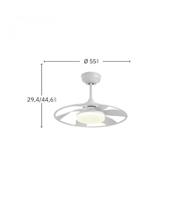 Ventilador Celsius Blanco DC 26W 2950Lm 6 Aspas CCT