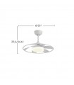 Ventilador Celsius Blanco DC 26W 2950Lm 6 Aspas CCT