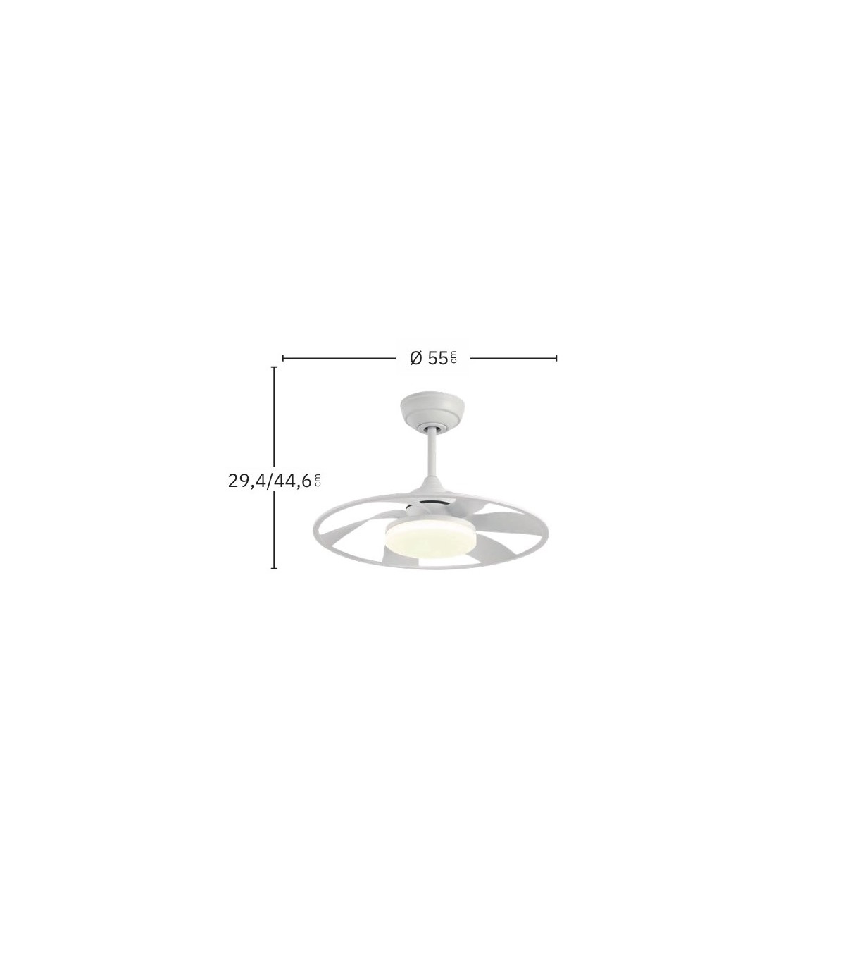 Ventilador Celsius Blanco DC 26W 2950Lm 6 Aspas CCT