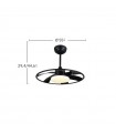 Ventilador Celsius Negro DC 26W 2950Lm 6 Aspas CCT