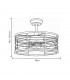 Ventilador Pella DC 24W 2540Lm 3 Aspas Negro/Madera CCT