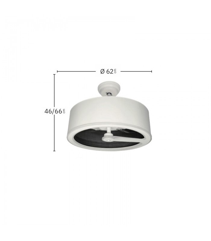 Ventilador Tatiana DC 110W 9350Lm 3 Aspas Blanco/Madera Gris CCT