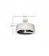 Ventilador Tatiana DC 110W 9350Lm 3 Aspas Blanco/Óxido CCT