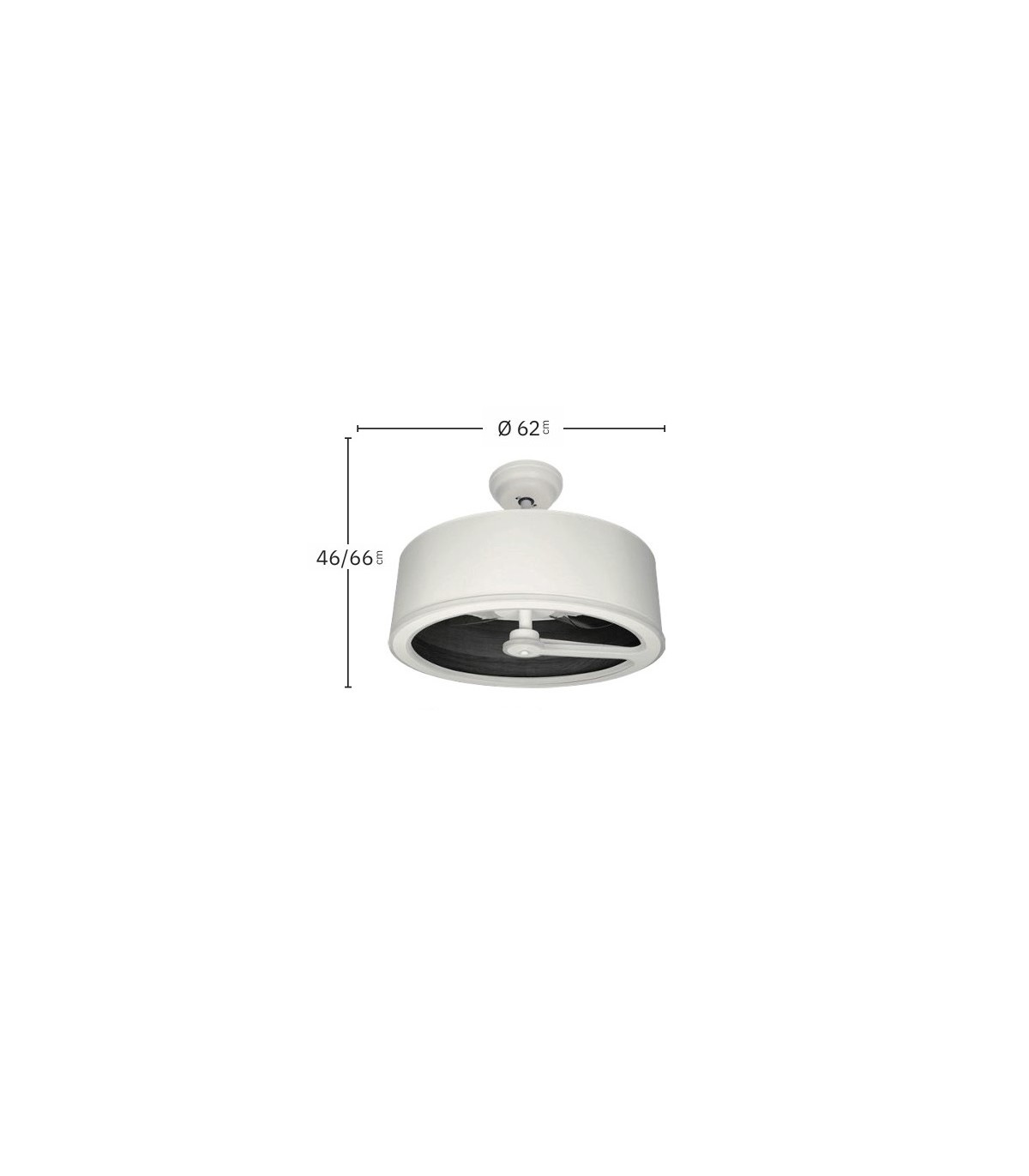 Ventilador Tatiana DC 110W 9350Lm 3 Aspas Blanco/Óxido CCT