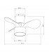 Ventilador Kos DC 24W 2390Lm 3 Aspas Negro CCT