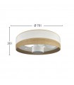 Ventilador Olga 70D Madera Clara-Blanco DC 24W 2390Lm 3 Aspas CCT