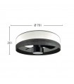 Ventilador Olga 70D Madera Negra-Negro DC 24W 2390Lm 3 Aspas CCT