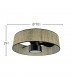 Ventilador Natasha 70D Cañizo-Negro DC 24W 2390Lm 3 Aspas CCT