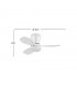 Ventilador de Techo CAIN Blanco DC 15W 1800Lm 3 Aspas Blanco CCT