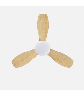 Ventilador de Techo CAIN Blanco DC 15W 1800Lm 3 Aspas Haya CCT