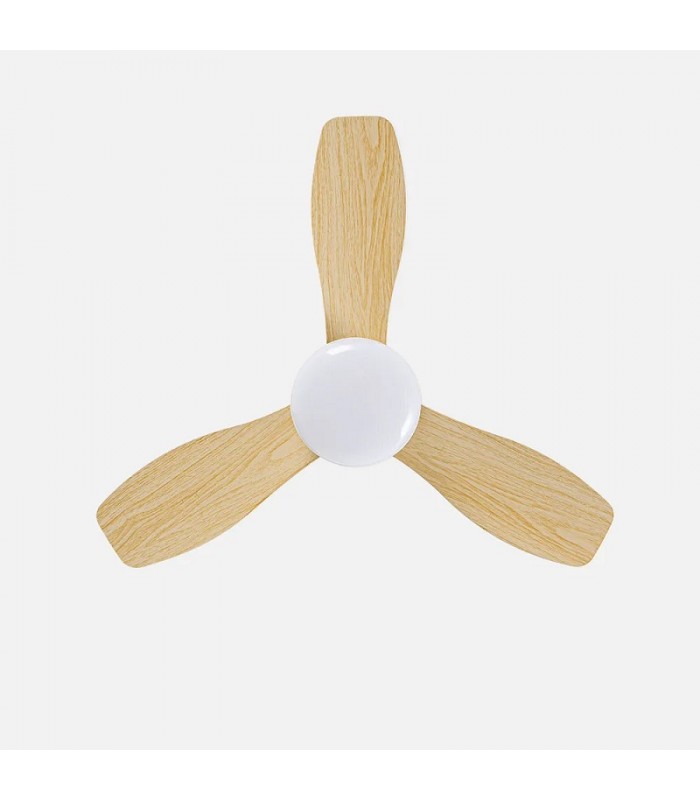 Ventilador de Techo CAIN Blanco DC 15W 1800Lm 3 Aspas Haya CCT