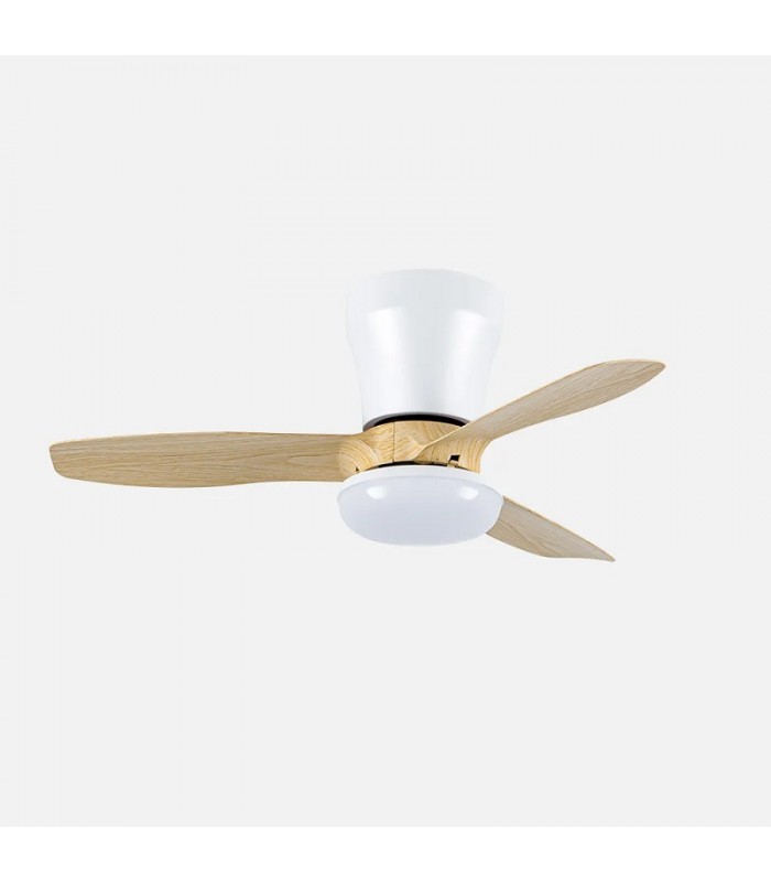 Ventilador de Techo CAIN Blanco DC 15W 1800Lm 3 Aspas Haya CCT
