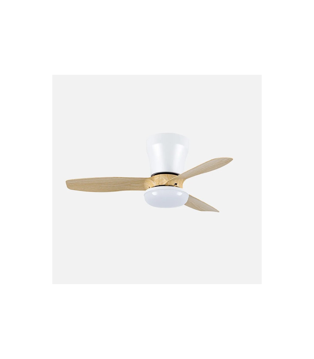 Ventilador de Techo CAIN Blanco DC 15W 1800Lm 3 Aspas Haya CCT