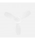 Ventilador de Techo ASAF Blanco DC 20W 2100Lm 3 Aspas Blanco CCT