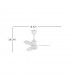 Ventilador de Techo ASAF Blanco DC 20W 2100Lm 3 Aspas Blanco CCT