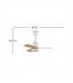 Ventilador de Techo ASAF Blanco DC 20W 2100Lm 3 Aspas Haya CCT