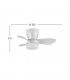 Ventilador de Techo ENOC Blanco DC 15W 1800Lm 3 Aspas Blanco CCT