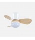 Ventilador de Techo ENOC Blanco DC 15W 1800Lm 3 Aspas Haya CCT