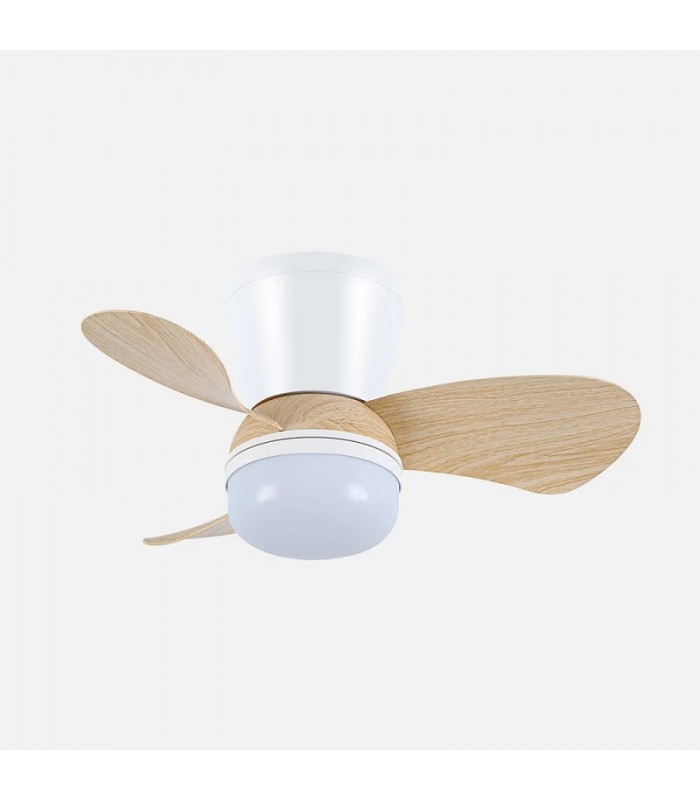 Ventilador de Techo ENOC Blanco DC 15W 1800Lm 3 Aspas Haya CCT