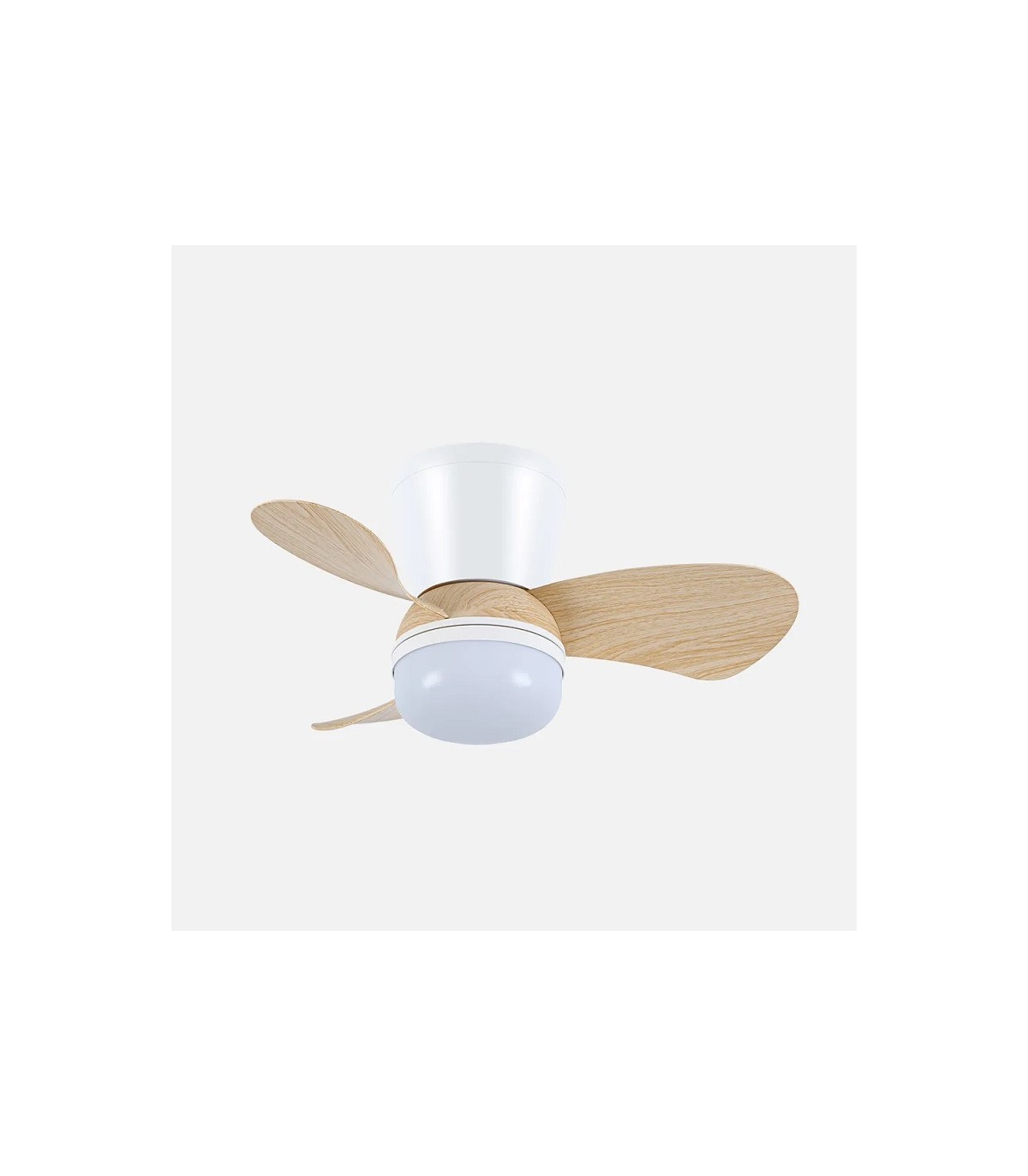 Ventilador de Techo ENOC Blanco DC 15W 1800Lm 3 Aspas Haya CCT