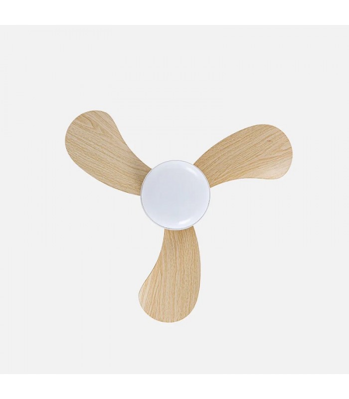 Ventilador de Techo ENOC Blanco DC 15W 1800Lm 3 Aspas Haya CCT