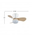 Ventilador de Techo ENOC Blanco DC 15W 1800Lm 3 Aspas Haya CCT
