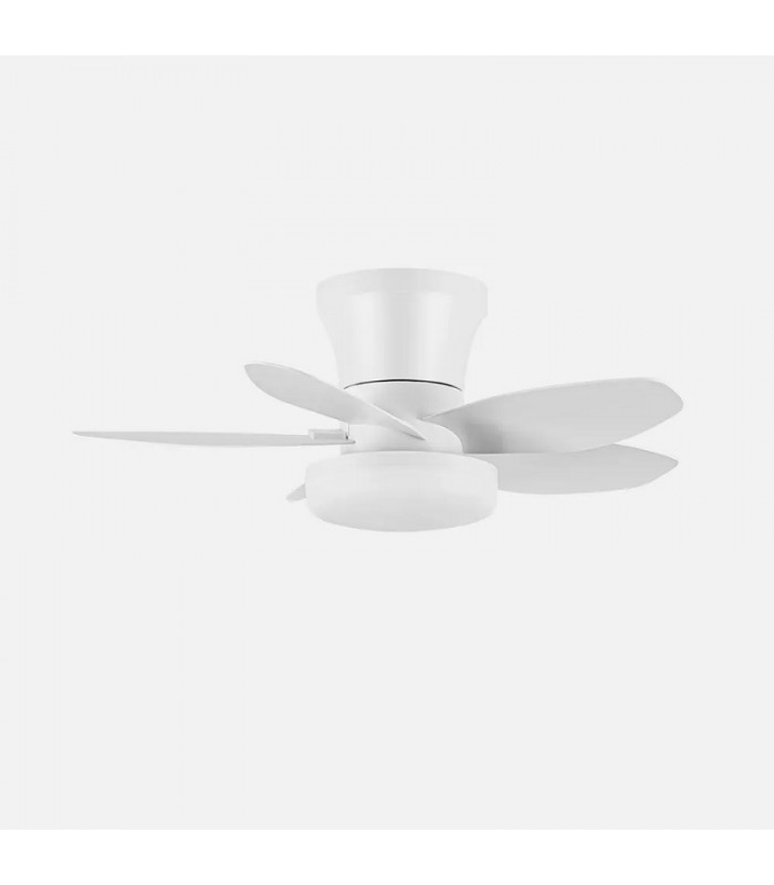 Ventilador de Techo HARAN Blanco DC 15W 1800Lm 5 Aspas Blanco CCT