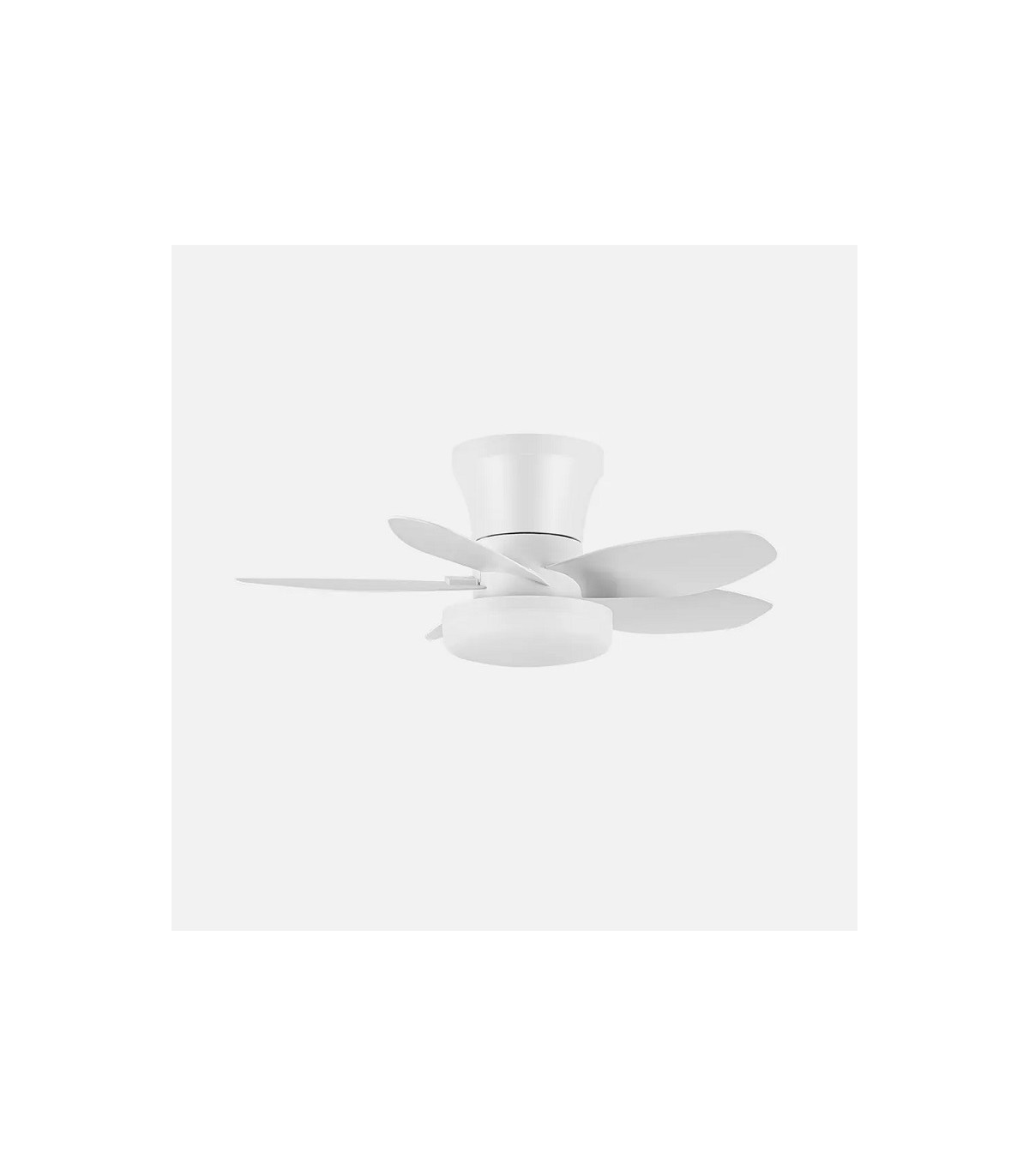 Ventilador de Techo HARAN Blanco DC 15W 1800Lm 5 Aspas Blanco CCT