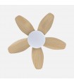 Ventilador de Techo HARAN Blanco DC 15W 1800Lm 5 Aspas Haya CCT