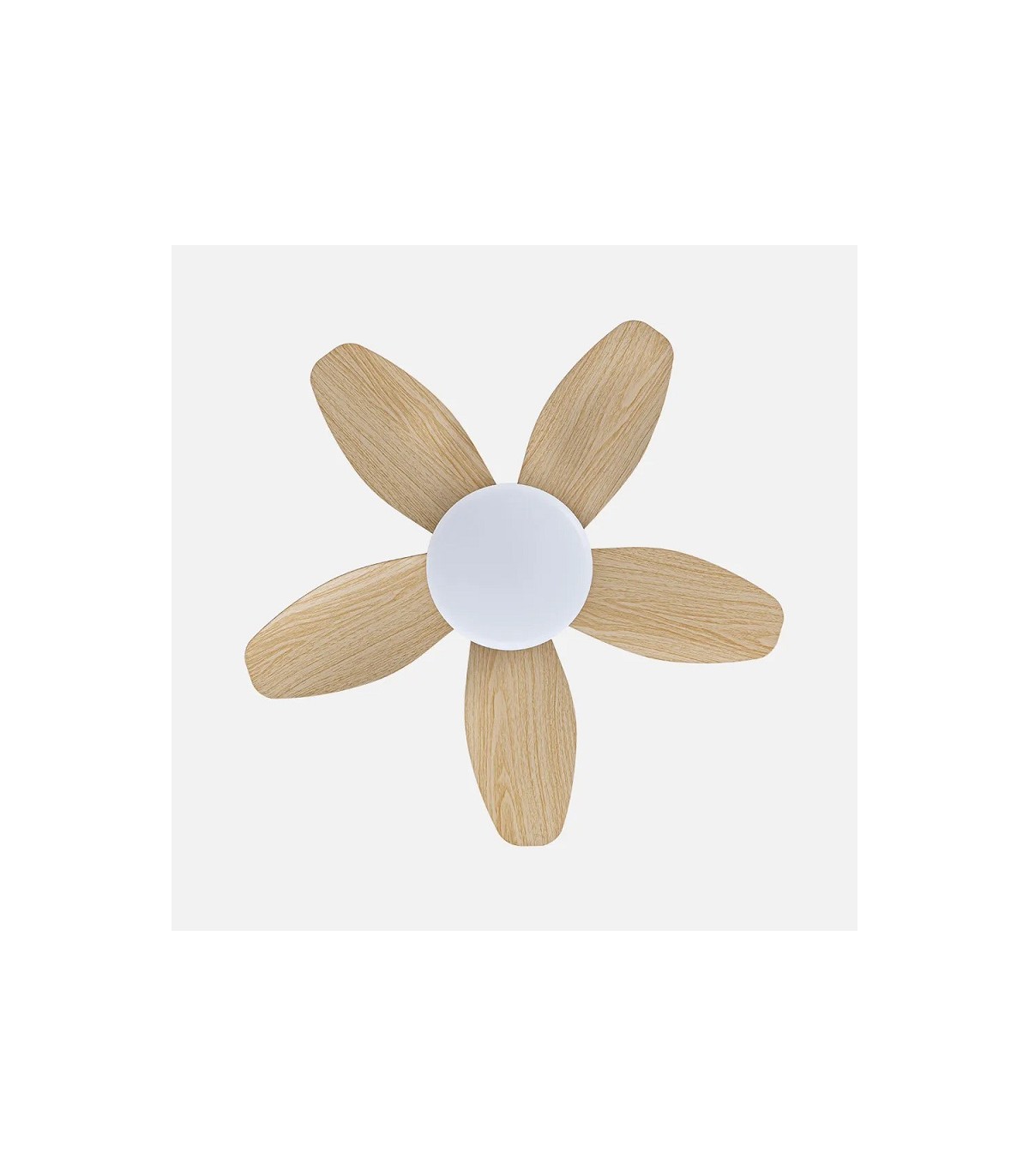 Ventilador de Techo HARAN Blanco DC 15W 1800Lm 5 Aspas Haya CCT