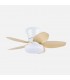 Ventilador de Techo HARAN Blanco DC 15W 1800Lm 5 Aspas Haya CCT