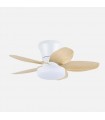 Ventilador de Techo HARAN Blanco DC 15W 1800Lm 5 Aspas Haya CCT