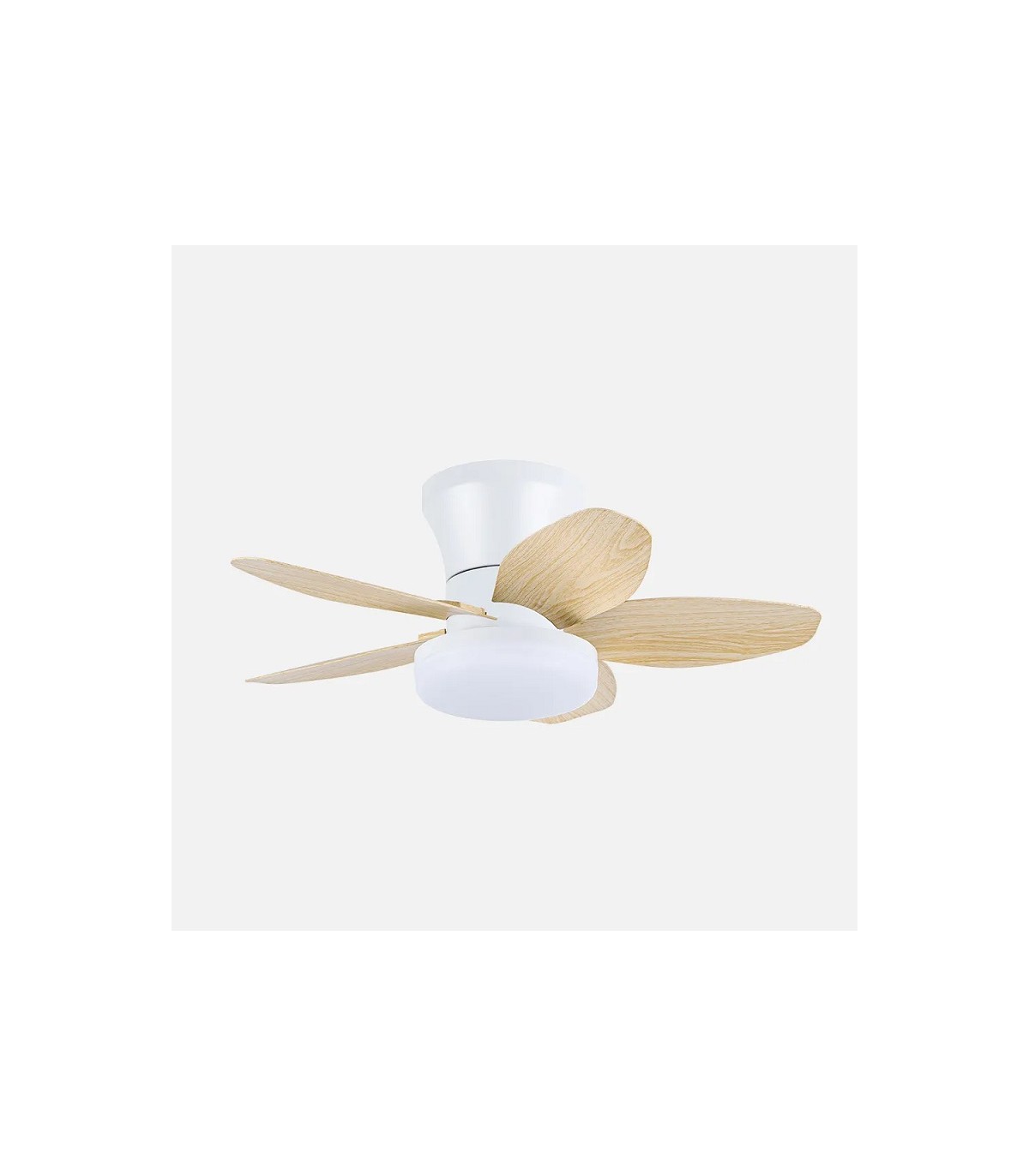 Ventilador de Techo HARAN Blanco DC 15W 1800Lm 5 Aspas Haya CCT