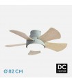 Ventilador Gregario DC Verde 25W 2495Lm 5 Aspas Blanco/Haya CCT