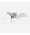 Ventilador Gregario DC Verde 25W 2495Lm 5 Aspas Blanco/Haya CCT