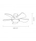 Ventilador Gregario DC Verde 25W 2495Lm 5 Aspas Blanco/Haya CCT
