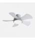 Ventilador Gregario DC Gris 25W 2495Lm 5 Aspas Blanco/Haya CCT