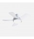 Ventilador Gregario DC Blanco 25W 2495Lm 5 Aspas Blanco/Haya CCT