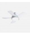 Ventilador Gregario DC Blanco 25W 2495Lm 5 Aspas Blanco/Haya CCT