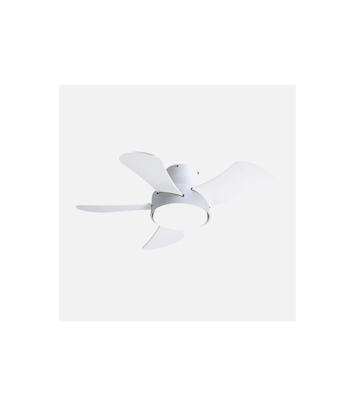 Ventilador Gregario DC Blanco 25W 2495Lm 5 Aspas Blanco/Haya CCT