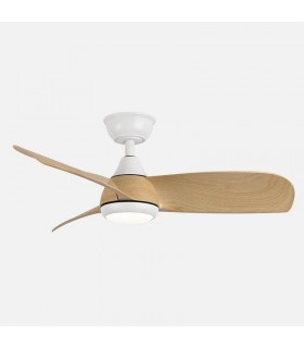Ventilador de Techo ATOMO Blanco DC 24W 2640Lm 3 Aspas Haya CCT