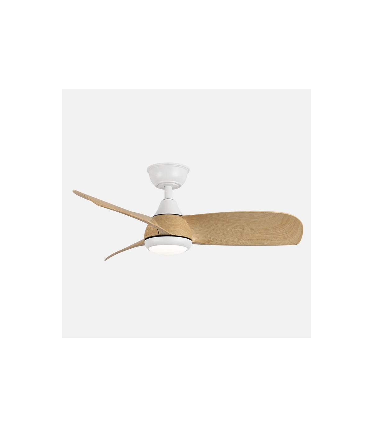 Ventilador de Techo ATOMO Blanco DC 24W 2640Lm 3 Aspas Haya CCT