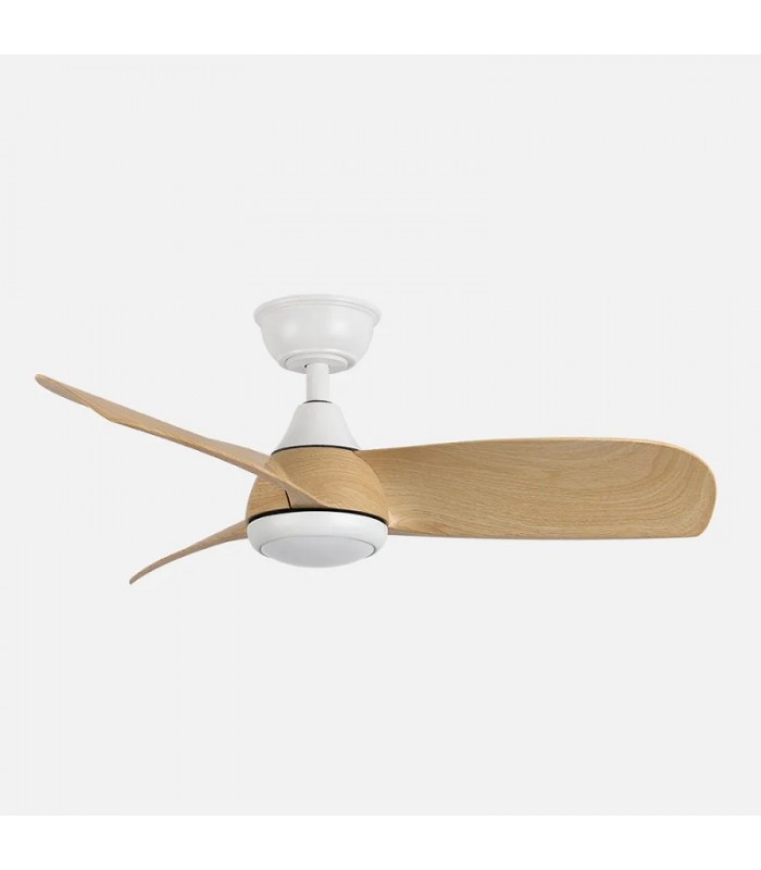 Ventilador de Techo ATOMO Blanco DC 24W 2640Lm 3 Aspas Haya CCT